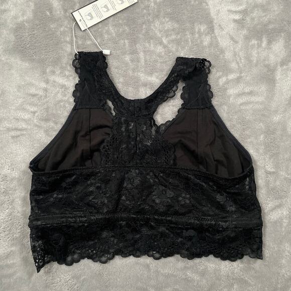 Kindred Bravely Bra Womens Medium Black Nursing Bralette Lace Racerback New - Picture 2 of 11